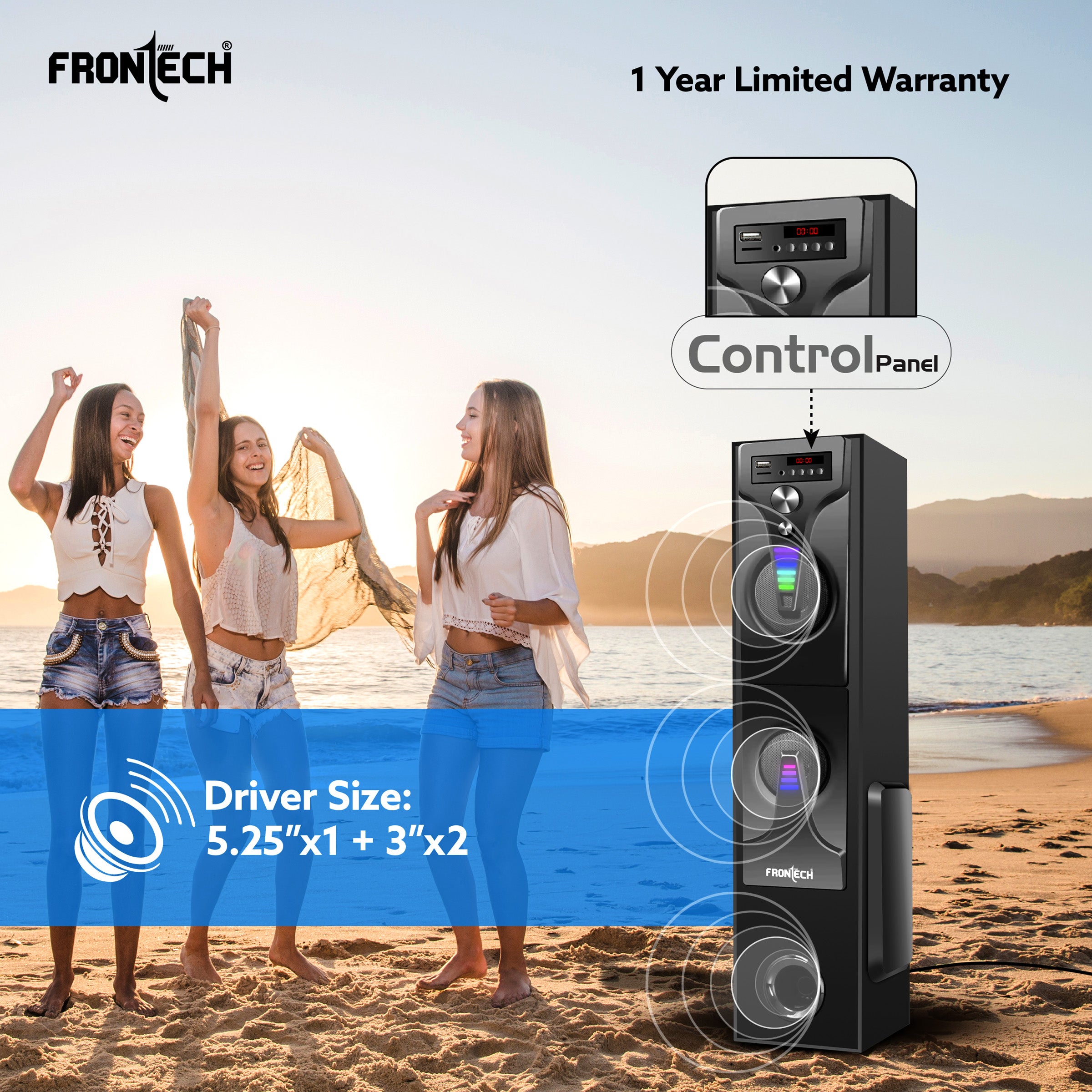 Frontech CRUX-165 Series 60 Watt Tower Speaker (SW-0165) Frontech CRUX-165 Series 60 Watt Tower Speaker (SW-0165)